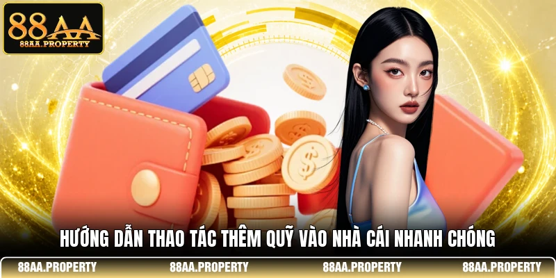 Hướng dẫn thao tác thêm quỹ vào nhà cái nhanh chóng