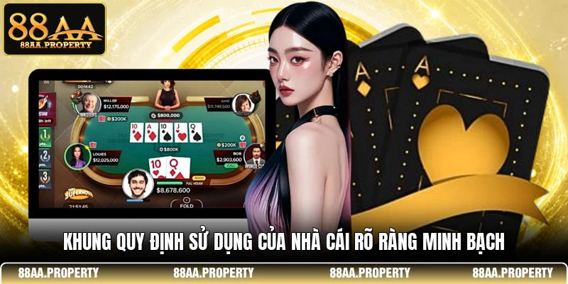 Khung quy định sử dụng của nhà cái rõ ràng minh bạch