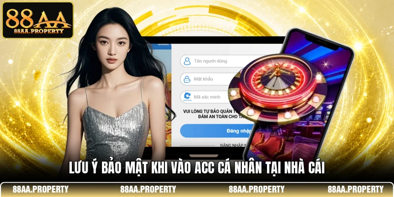 Lưu ý bảo mật khi vào acc cá nhân tại nhà cái 